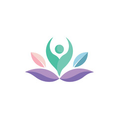 wellness logo design vector 