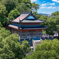 The scenery of Drum Tower in Hangzhou, Zhejiang, China
