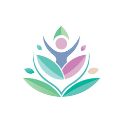 wellness logo design vector 