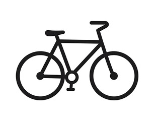 Fototapeta premium Simple Line Art Bicycle Icon Illustration