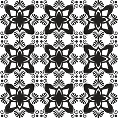 Seamless vector pattern. Luxurious oriental hand drawn art line pattern. Ornament for Wallpaper, Fabric, Packaging, Decorative Print, Textile Design. 