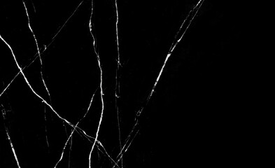 Black marble texture. white pattern on black stone