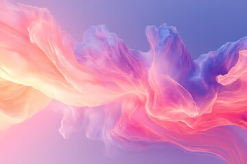 Fototapeta premium Soft, flowing fabric forms in pastel hues.