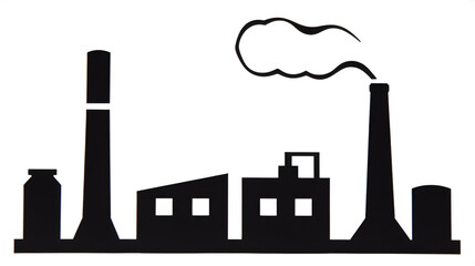 Fototapeta premium Industriegebiet Fabrik Schild Zeichen Symbol