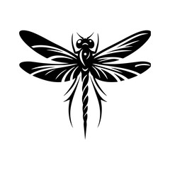 Beautiful Detailed Vector Dragonfly Illustration for Nature Insect Macro Design and Wildlife Animal Decoration in Tropical Garden Concept