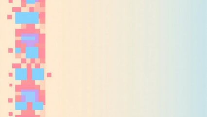 Blue and Red Pixel Art Technology Design Background