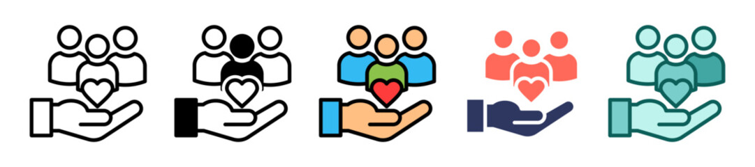 Social Services multiple icon