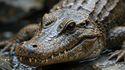 Obraz premium Crocodile detail closeup