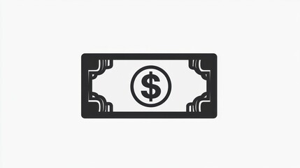 Fototapeta premium Simple graphic of a dollar bill