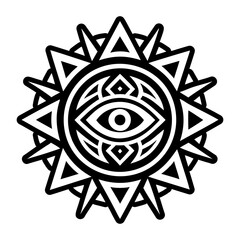 A filled style icon of vision symbol