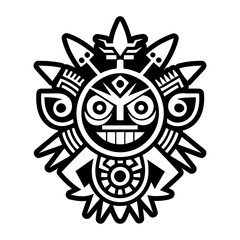 A glyph style icon of guardian spirit tattoo