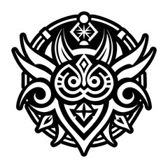 A filled style icon of native rebirth symbol