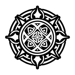 Naklejka premium A glyph style icon of sacred carving tattoo
