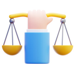 Justice Scale 3D Illustration