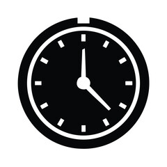 clock timepiece icon vector illustration