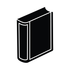 closed book spine icon vector illustration