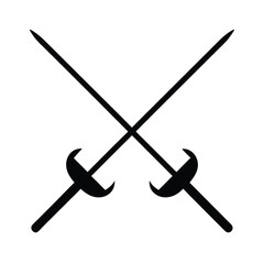 fencing sword icon vector illustration
