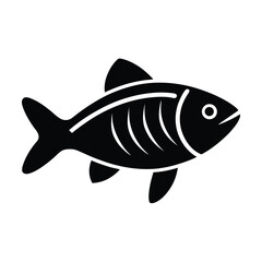 fish cooked icon vector illustration