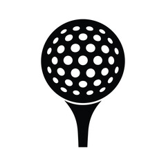 golf ball tee icon vector illustration