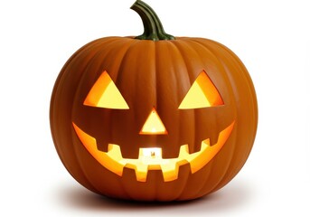 Illuminated Halloween Jack O Lantern Pumpkin Festive Autumn Holiday Decoration Fall Glow Grin Scary