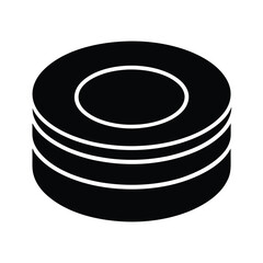 hockey puck icon vector illustration