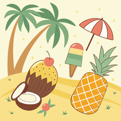 Tropical Fruit Ice Cream and Popsicle Bundle 