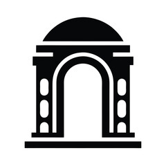 Fototapeta premium archway entry icon vector illustration