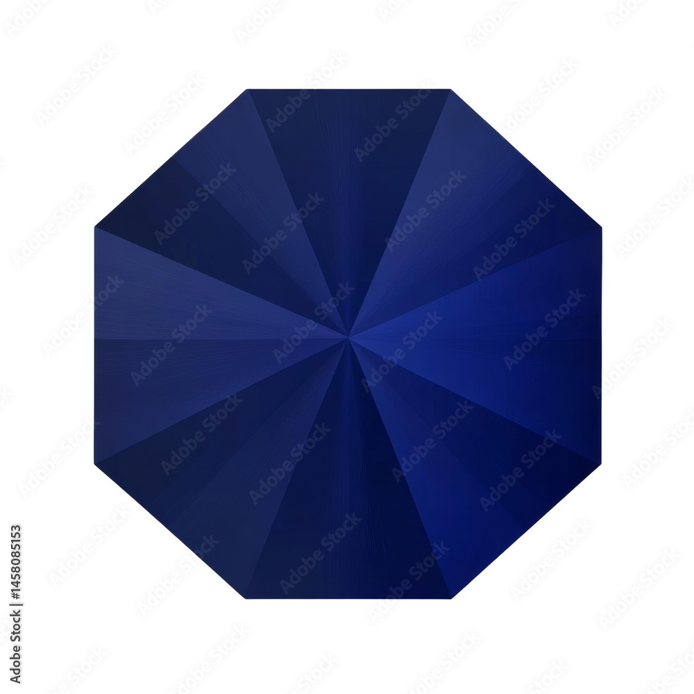 Wall mural striking geometric design with gradient blue shades creating a starburst effect