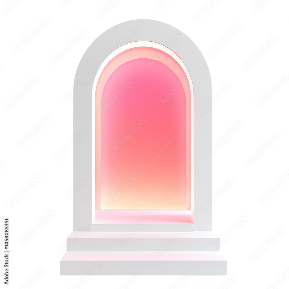 Leinwandbilder elegant archway display with gradient illumination for product showcase