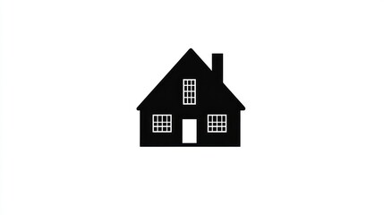 Simple silhouette of a house