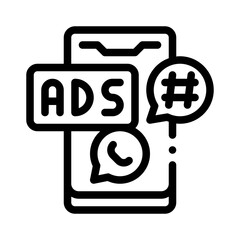 influencer branding line icon