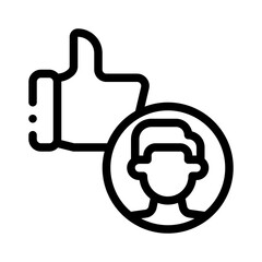 influencer branding line icon