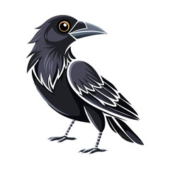 Obraz premium Crow vector illustration, suitable for many designs