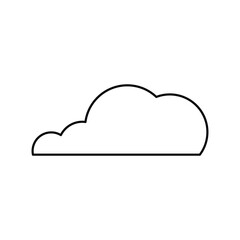 Cloud icon line design template isolated