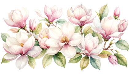 Obraz premium Magnolia Watercolor Bloom 