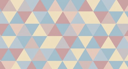 Abstract geometric design featuring a seamless pattern of colorful triangles and squares in a vector illustration style