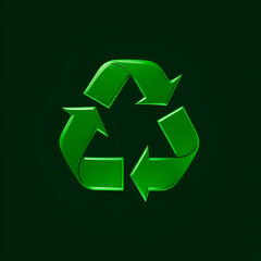 Obraz premium a green recycle symbol
