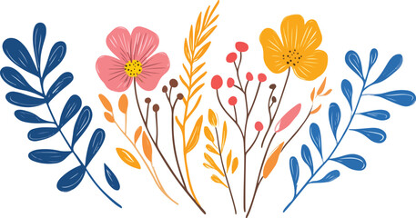 Floral and leaf card. watercolor design. For banners, posters, invitations, Watercolor flora green & gold leaf branches collection floral pattern.	