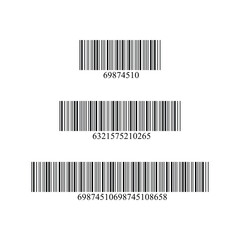 Set of different type of barcode icon. bar code for product and sales. product barcode scanner. abstract barcode. vector illustration