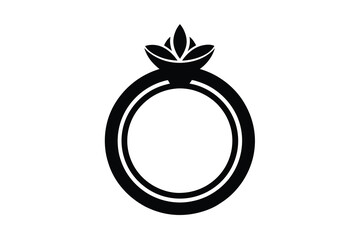 3d diamond engagement ring vector icon isolated in white background