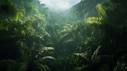 Lush Tropical Jungle Valley. (1)