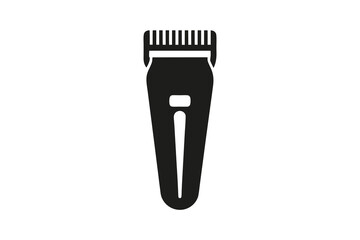 Obraz premium Electrical hair Electrical hair trimmer silhouette vector illustration on white background