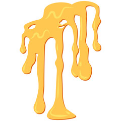 Melted Cheese Decorations. Yellow melting cheese drops set with flat top decoration. 