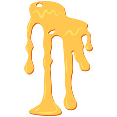Melted Cheese Decorations. Yellow melting cheese drops set with flat top decoration. 