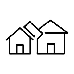 Simple house  Black and White icons