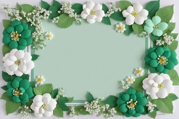 mint color and emerald color and white color paper