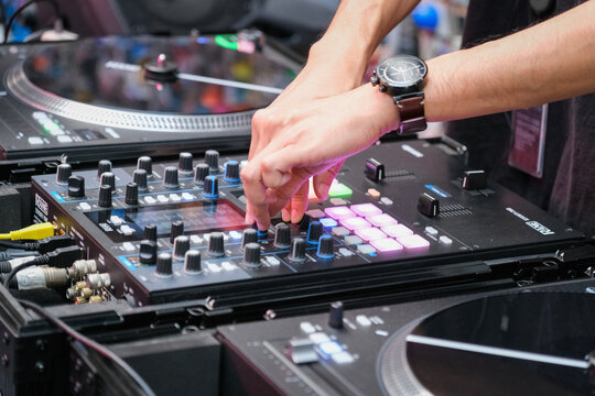 DJ mixing music