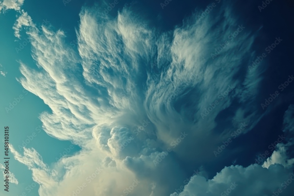 Poster timelapse of clouds transforming and fading above a serene landscape during the afternoon, time-laps