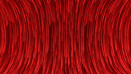 Red color 3D falling particle rain motion background