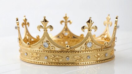 golden crown isolated on white
